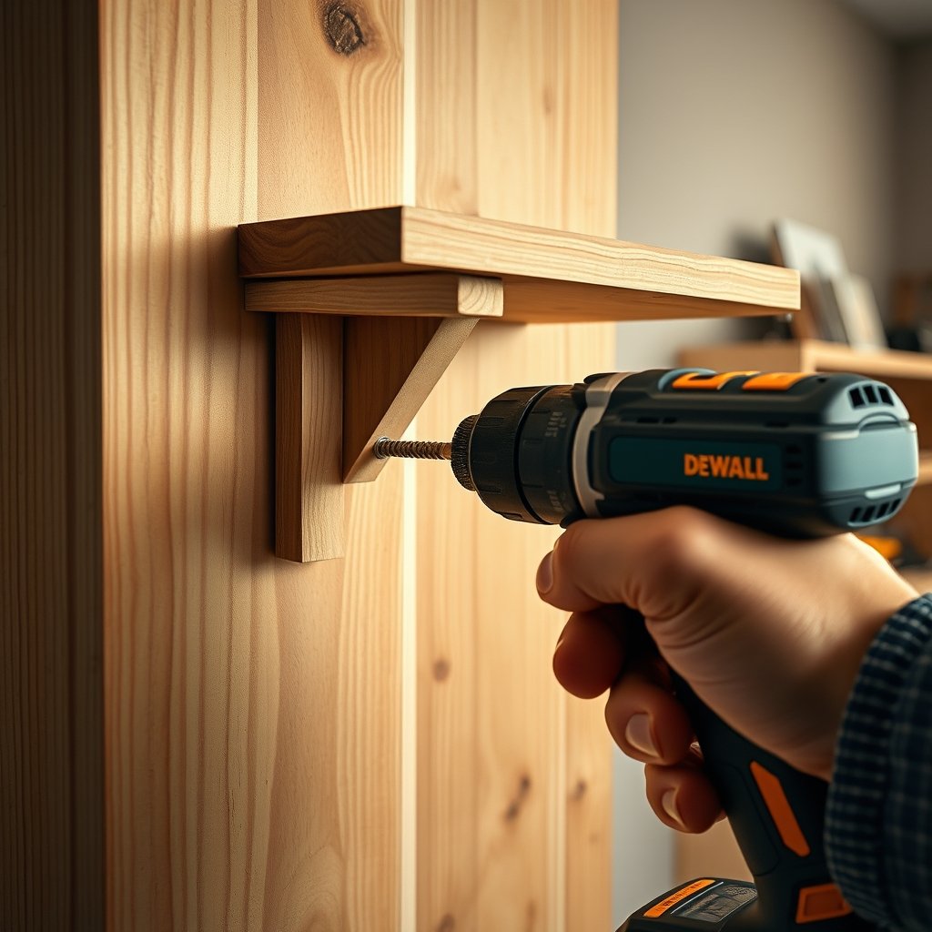 cordless drill in action