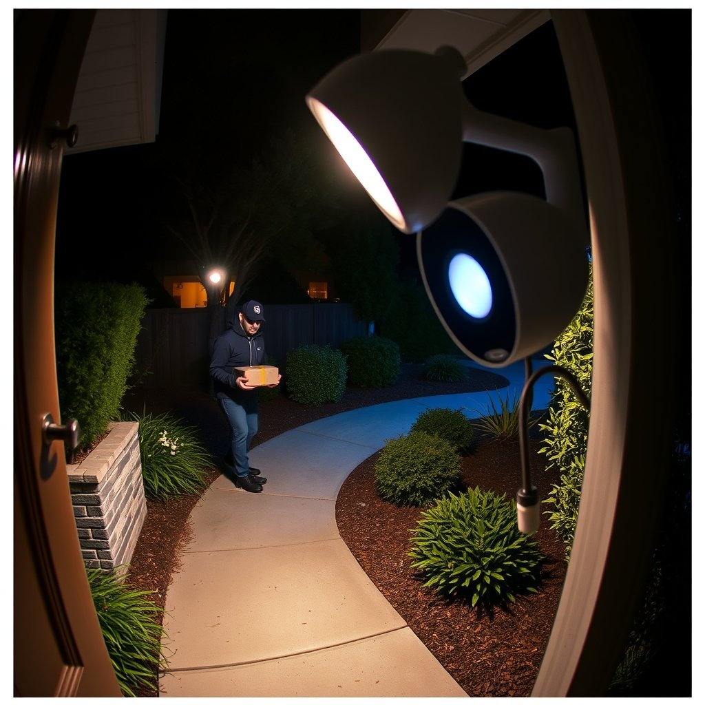 spotlight camera in action
